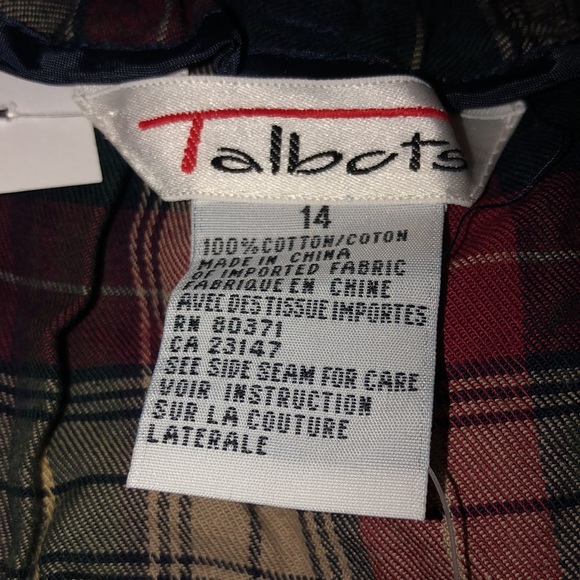 VTG NOS Talbots Brushed Flannel Tartan Plaid Midi Skirt Ralph Lauren Esthetic - Picture 5 of 5